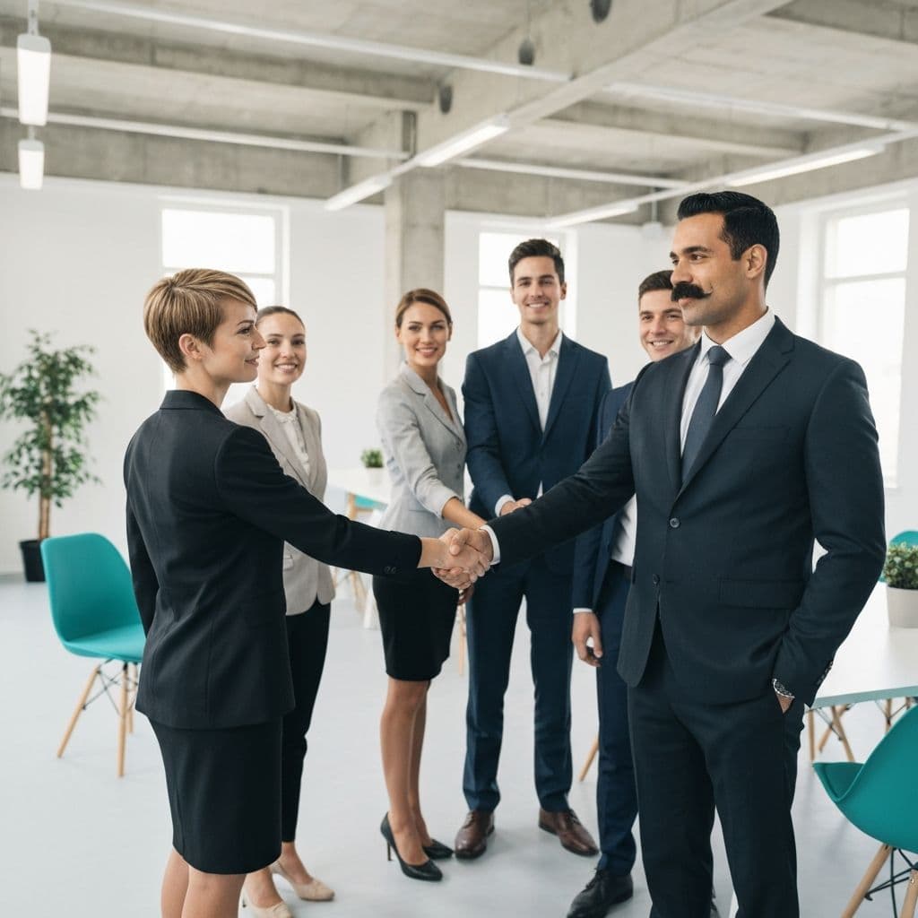 Partnership and collaboration between business professionals